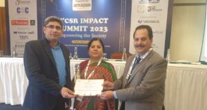 शिक्षा क्षेत्र में प्रदेश पब्लिक इंटरनेशनल स्कूल को शिक्षा के क्षेत्र में केंद्रीय शिक्षा राज्यमंत्री ने दिल्ली में किया सम्मानित